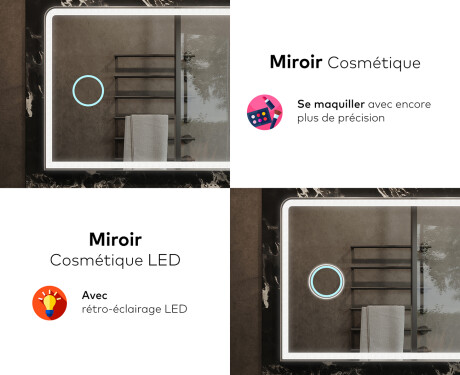 Arrondie Illumination LED Miroir Sur Mesure Eclairage Salle De Bain L146 #8