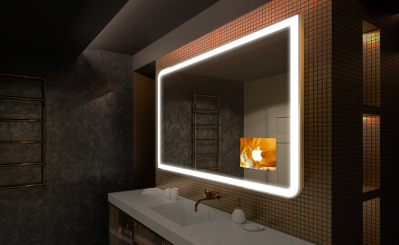 Arrondie Illumination LED Miroir Sur Mesure Eclairage Salle De Bain L146