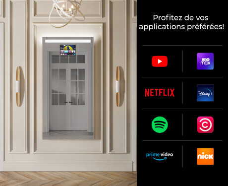 Vertical Miroir rectangulaire sur mesure – Illumination LED pour Salle de Bain L12 #2