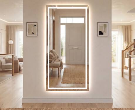 Vertical Miroir rectangulaire sur mesure – Illumination LED pour Salle de Bain L15