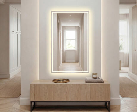 Vertical Miroir rectangulaire sur mesure – Illumination LED pour Salle de Bain L49