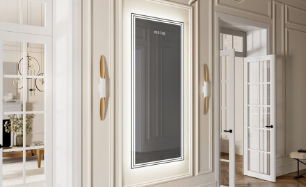 Vertical Miroir rectangulaire sur mesure – Illumination LED pour Salle de Bain L57