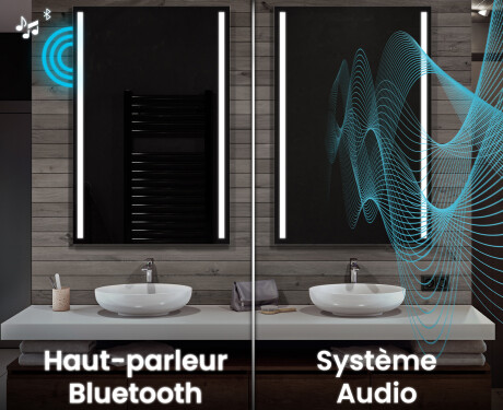 Vertical Miroir rectangulaire sur mesure – Illumination LED pour Salle de Bain L02 #7