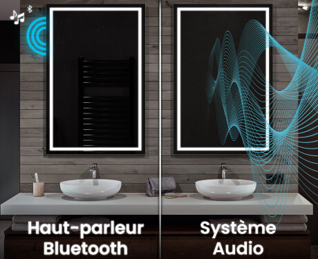 Vertical Miroir rectangulaire sur mesure – Illumination LED pour Salle de Bain L15 #7