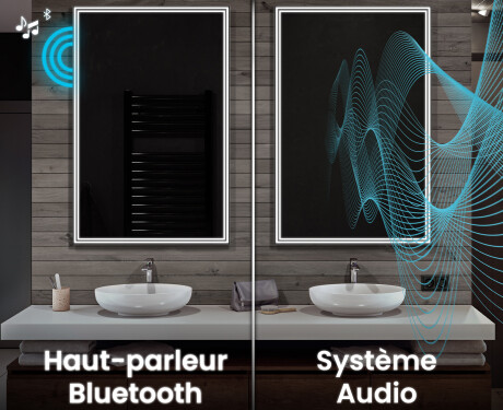 Vertical miroir rectangulaire sur mesure – Illumination LED pour Salle de Bain L57 #7
