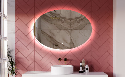 Ovales decoration miroir mural L178