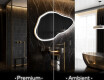 Miroir de salle de bains LED de forme irrégulière P222