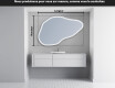 Miroir de salle de bains LED de forme irrégulière P222 #5