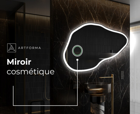 Miroir de salle de bains LED de forme irrégulière P222 #4
