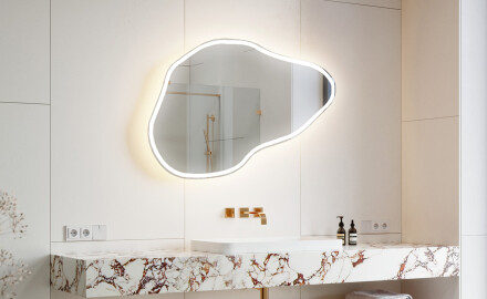 Miroir de salle de bains LED de forme irrégulière P222