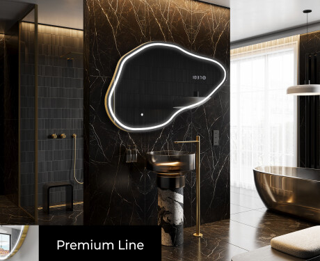 Miroir de salle de bains LED de forme irrégulière P223 #4