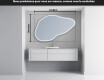 Miroir de salle de bains LED de forme irrégulière P223 #5