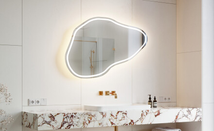 Miroir de salle de bains LED de forme irrégulière P223