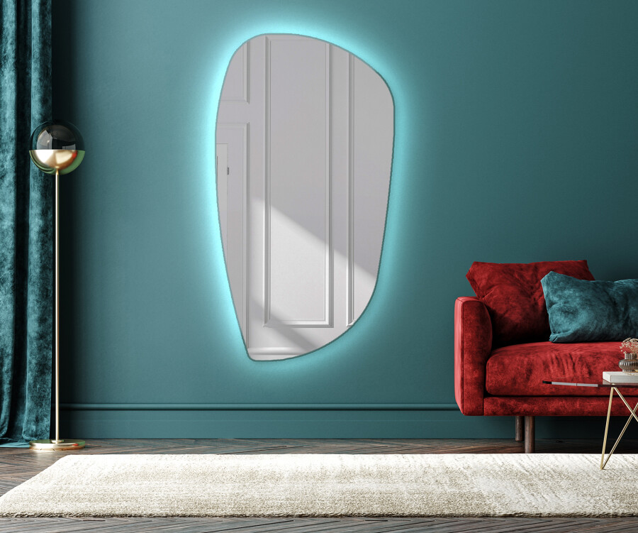 Miroir de salle de bains LED de forme irrégulière R221 - Artforma