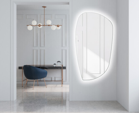 Miroir de salle de bains LED de forme irrégulière I221 #5
