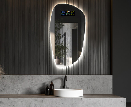 Miroir de salle de bains LED de forme irrégulière I221 #6