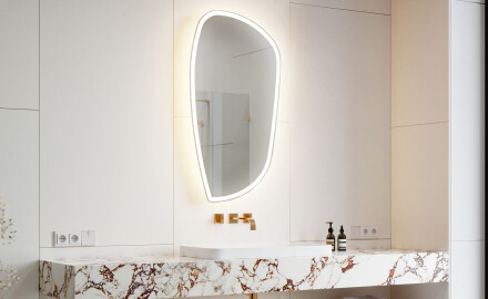 Miroir de salle de bains LED de forme irrégulière I222
