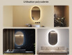 Illumination LED Miroir Sur Mesure Eclairage Salle De Bain 50x80cm avec lumière LED froide 7000K, lumière chaude 3000K ou lumière neutre 4500K #2