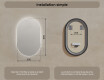 Illumination LED Miroir Sur Mesure Eclairage Salle De Bain 50x80cm avec lumière LED froide 7000K, lumière chaude 3000K ou lumière neutre 4500K #7
