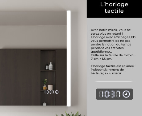 Miroir Avec LED Illumination Salle De Bain Avec Cadre - Superlight #4