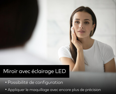 Miroir Avec LED Illumination Salle De Bain Avec Cadre - Superlight #9