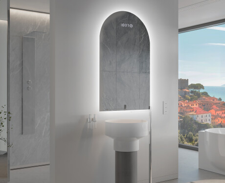 Miroir de salle de bains LED de forme irrégulière Y221 #9