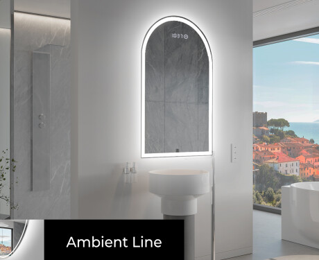 Miroir de salle de bains LED de forme irrégulière Y222 #3
