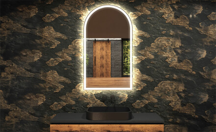 Miroir de salle de bains LED de forme irrégulière Y222