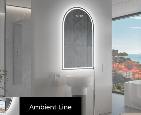 Miroir de salle de bains LED de forme irrégulière Y223 #3