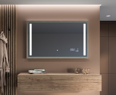 Miroir De Salle De Bains Rectangulaire À LED Avec Cadre Frameline L02 #12