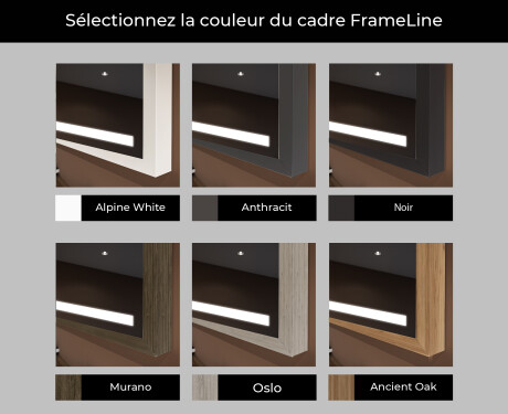 Miroir De Salle De Bains Rectangulaire À LED Avec Cadre Frameline L09 #2