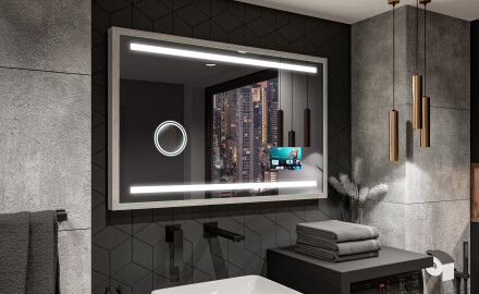 Miroir De Salle De Bains Rectangulaire À LED Avec Cadre Frameline L09
