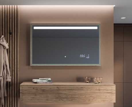 Miroir De Salle De Bains Rectangulaire À LED Avec Cadre Frameline L124 #12