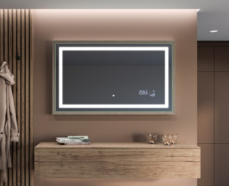 Miroir De Salle De Bains Rectangulaire À LED Avec Cadre Frameline L15 #12