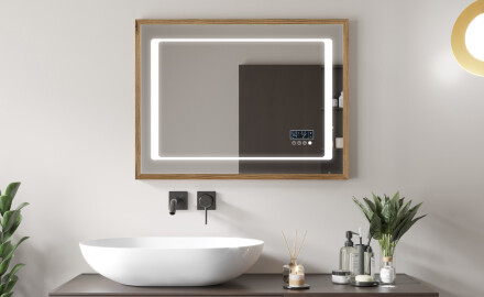 Miroir De Salle De Bains Rectangulaire À LED Avec Cadre Frameline L61