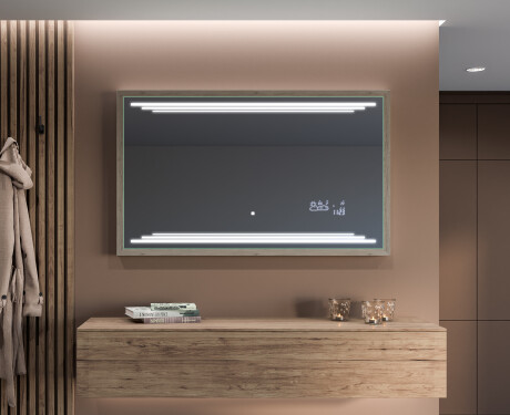 Miroir De Salle De Bains Rectangulaire À LED Avec Cadre Frameline L75 #12