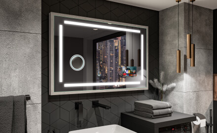 Miroir De Salle De Bains Rectangulaire À LED Avec Cadre Frameline L124