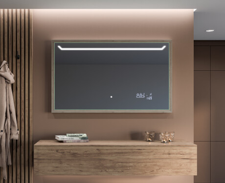 Miroir De Salle De Bains Rectangulaire À LED Avec Cadre Frameline L128 #12