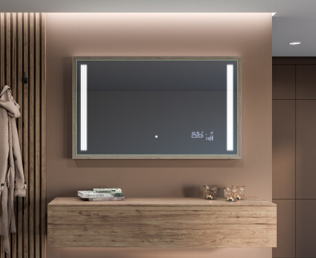Miroir De Salle De Bains Rectangulaire À LED Avec Cadre Frameline L131 #12