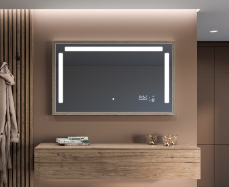 Miroir De Salle De Bains Rectangulaire À LED Avec Cadre Frameline L134 #12
