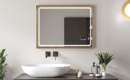 Miroir De Salle De Bains Rectangulaire À LED Avec Cadre Frameline L137