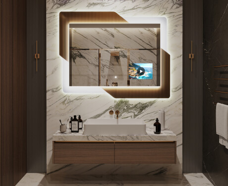 Miroir rectangulaire sur mesure – Illumination LED pour Salle de Bain - Retro