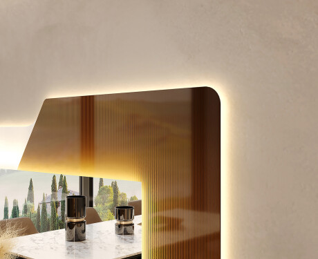 Miroir rectangulaire sur mesure – Illumination LED pour Salle de Bain - Retro #2