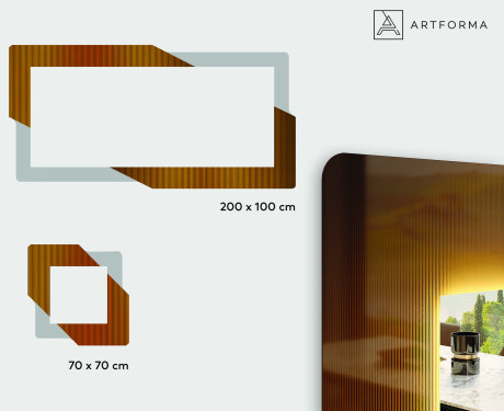 Miroir rectangulaire sur mesure – Illumination LED pour Salle de Bain - Retro #3