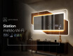 Rectangulaire Illumination LED Miroir Sur Mesure Eclairage Salle De Bain - Retro #5