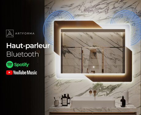 Miroir rectangulaire sur mesure – Illumination LED pour Salle de Bain - Retro #7