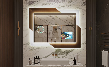 Miroir rectangulaire sur mesure – Illumination LED pour Salle de Bain - Retro