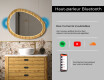 Miroir irrégulier dans un cadre en chêne avec éclairage LED #7