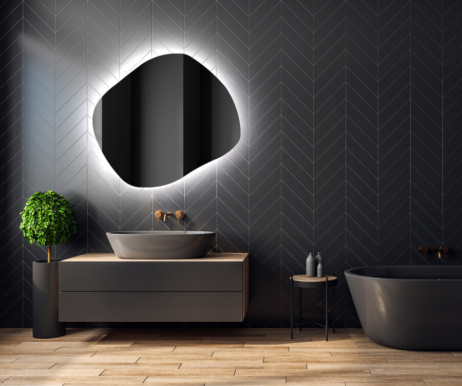 Miroir de salle de bain LED irrégulier - CLOUD