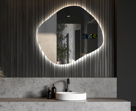 Miroir de salle de bains LED de forme irrégulière R221 #6